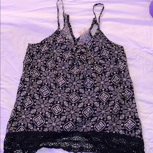 Black + White Flow Tank Top